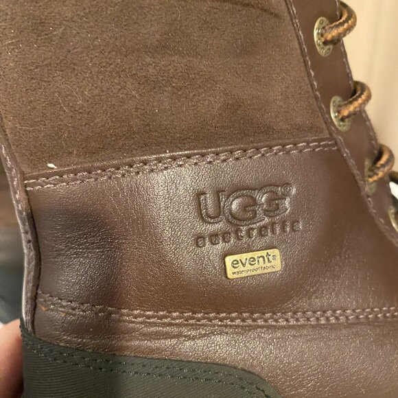 UGG Women's Lace-Up‎ Brown Boots Size 6 Waterproof Vibram Sole Winter Snow - Picture 11 of 11